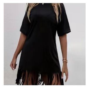 Women’ Black Tassel Dress